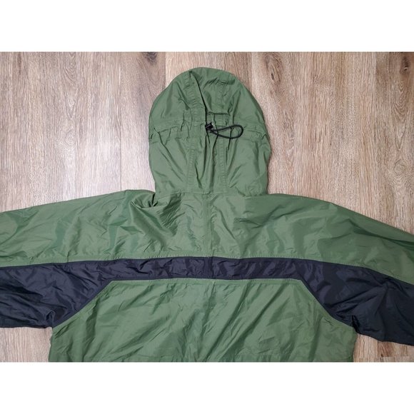 Guide Series Waterproof Men's 2XL Green Jacket Raincoat Vented Hood Zip Pockets - Picture 10 of 11